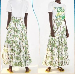 FARM RIO SWINGING PALM MAXI SKIRT IN MULTI NWT LARGE